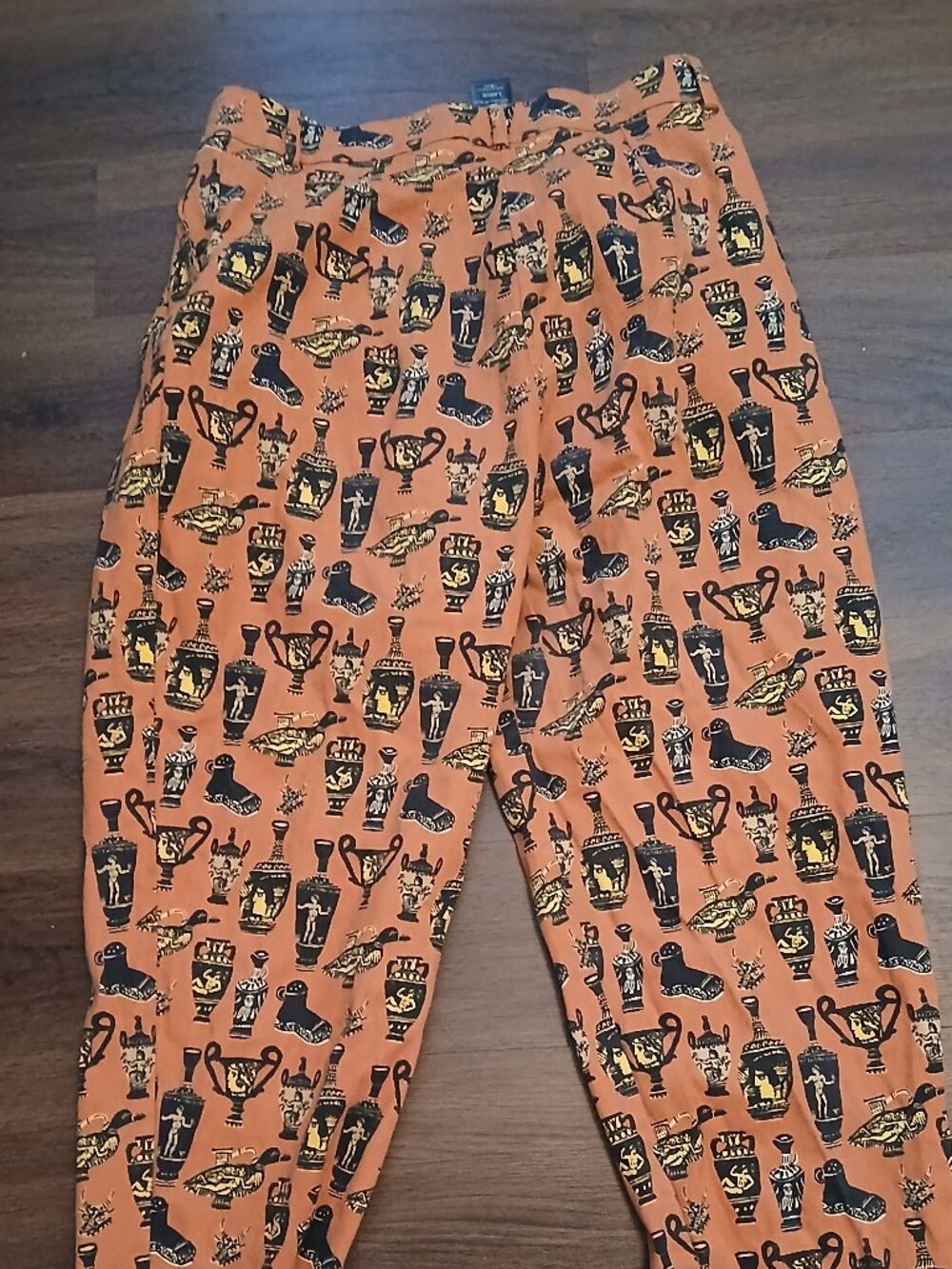 Nooworks Greek Pots Business Pants US MADE ART L RARE - Picture 4 of 6